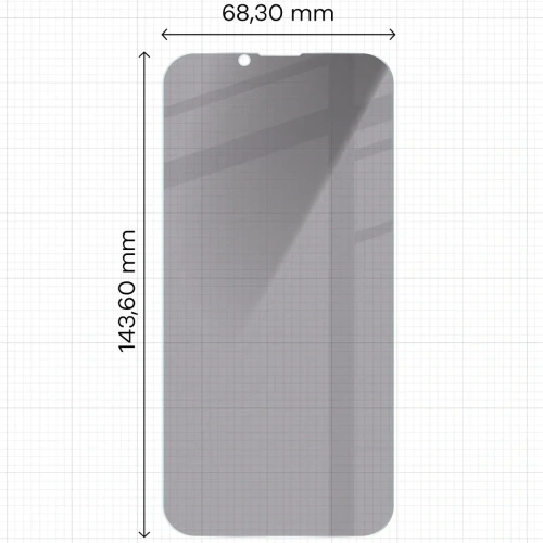 Prywatyzujące szkło hartowane Bizon Glass Clear Shadow do Apple iPhone 16e / 14 / 13 Pro / 13 przyciemniane [2 PACK]