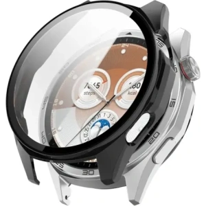 Etui ze szkłem do zegarka Bizon Case+Glass Watch do Huawei Watch GT6 46mm czarne