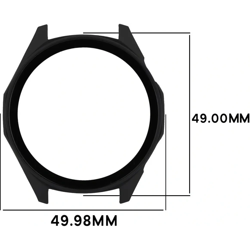 Etui ze szkłem do zegarka Bizon Case+Glass Watch do Huawei Watch GT6 46mm matowe czarne