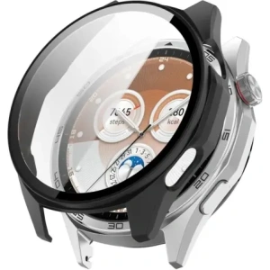Etui ze szkłem do zegarka Bizon Case+Glass Watch do Huawei Watch GT6 46mm matowe czarne