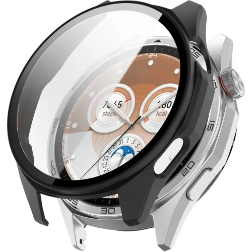 Etui ze szkłem do zegarka Bizon Case+Glass Watch do Huawei Watch GT6 46mm matowe czarne