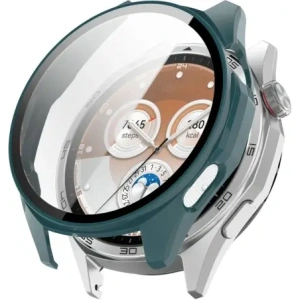 Etui ze szkłem do zegarka Bizon Case+Glass Watch do Huawei Watch GT6 46mm zielone