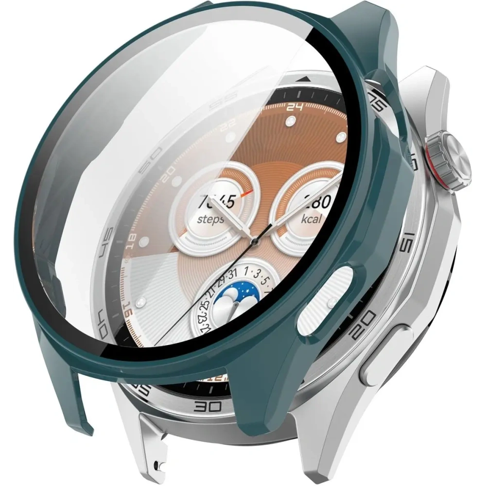 Etui ze szkłem do zegarka Bizon Case+Glass Watch do Huawei Watch GT6 46mm zielone
