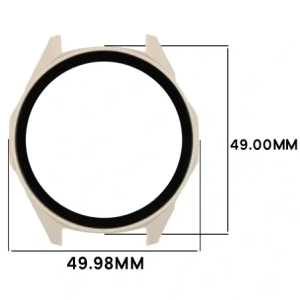 Etui ze szkłem do zegarka Bizon Case+Glass Watch do Huawei Watch GT6 46mm beżowe