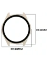 Etui ze szkłem do zegarka Bizon Case+Glass Watch do Huawei Watch GT6 46mm beżowe