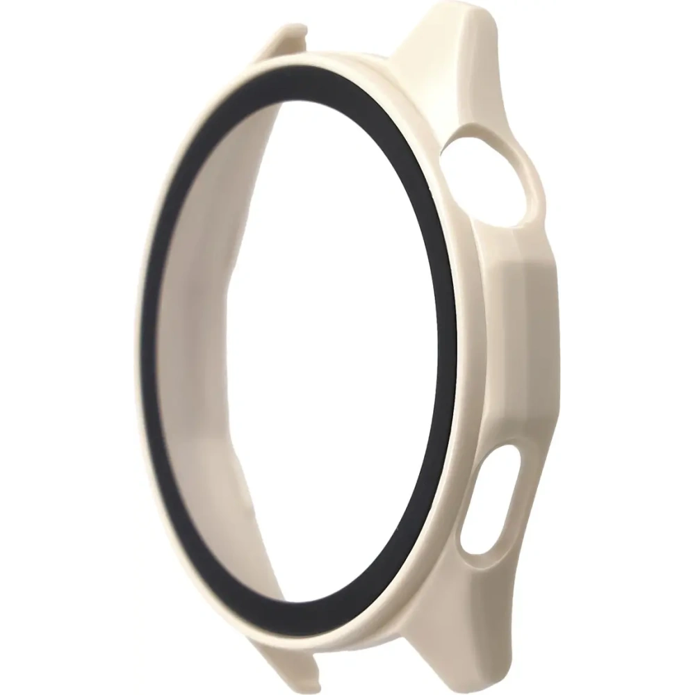 Etui ze szkłem do zegarka Bizon Case+Glass Watch do Huawei Watch GT6 46mm beżowe