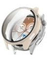 Etui ze szkłem do zegarka Bizon Case+Glass Watch do Huawei Watch GT6 46mm beżowe