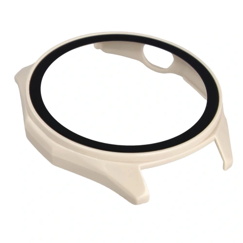 Etui ze szkłem do zegarka Bizon Case+Glass Watch do Huawei Watch GT6 46mm beżowe