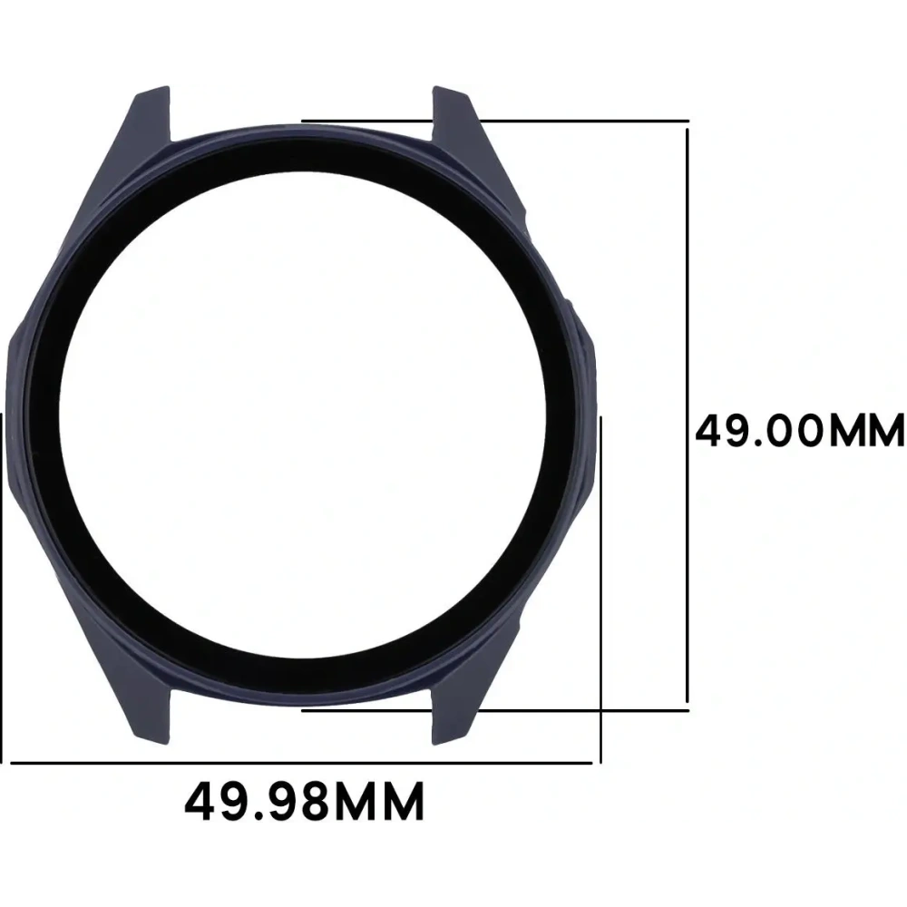 Etui ze szkłem do zegarka Bizon Case+Glass Watch do Huawei Watch GT6 46mm niebieskie