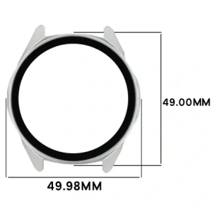 Etui ze szkłem do zegarka Bizon Case+Glass Watch do Huawei Watch GT6 46mm matowe srebrne