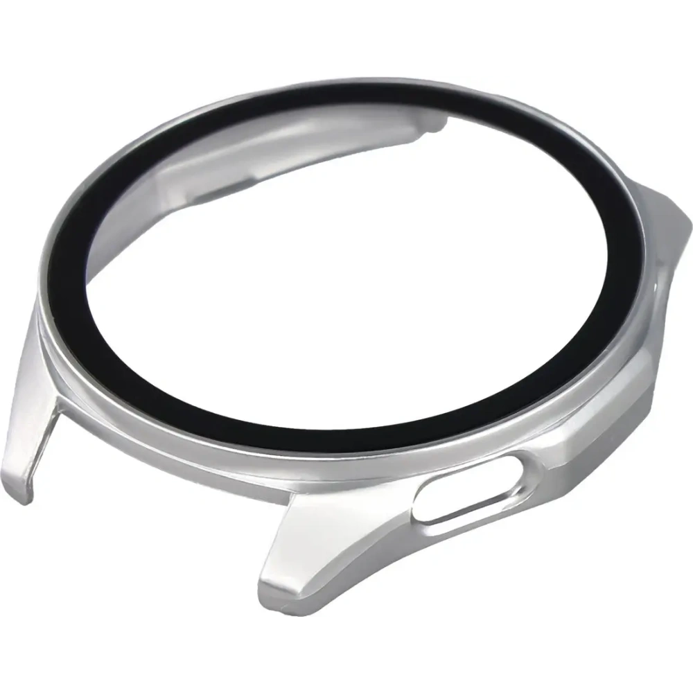 Etui ze szkłem do zegarka Bizon Case+Glass Watch do Huawei Watch GT6 46mm matowe srebrne