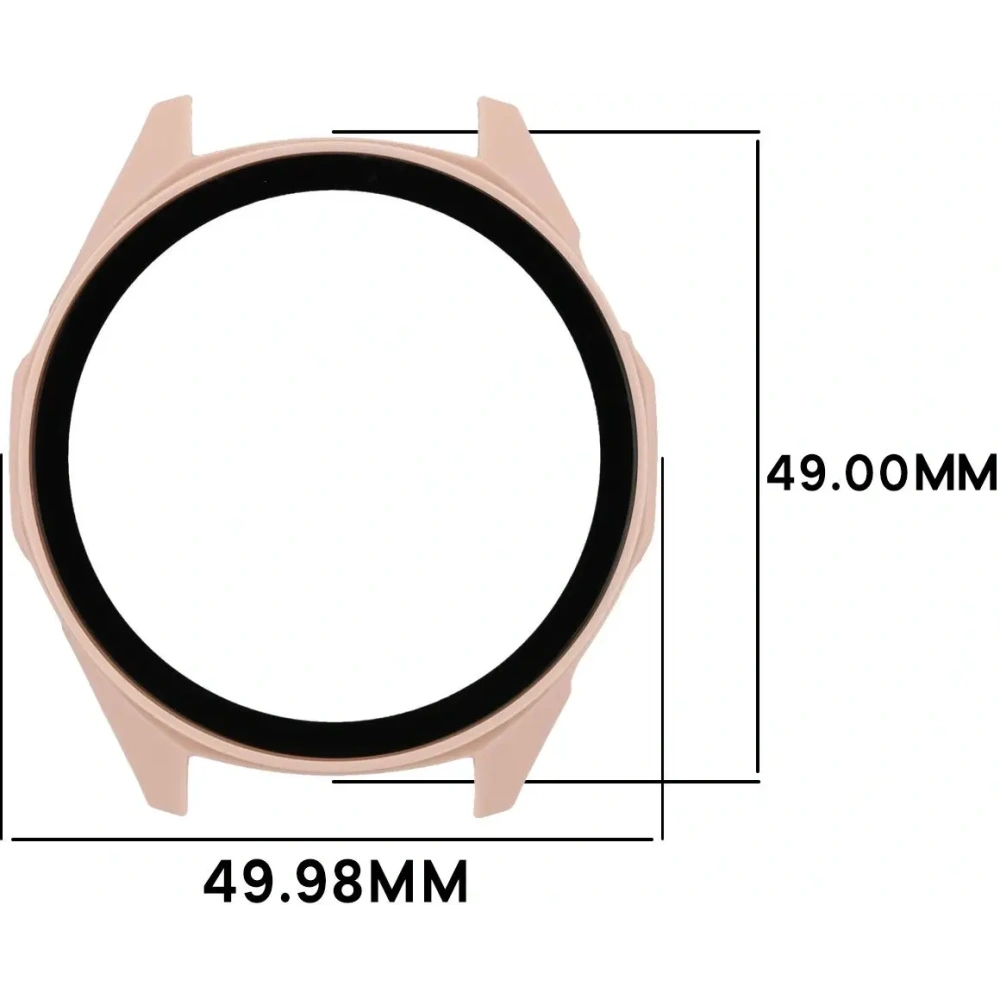 Etui ze szkłem do zegarka Bizon Case+Glass Watch do Huawei Watch GT6 46mm różowe