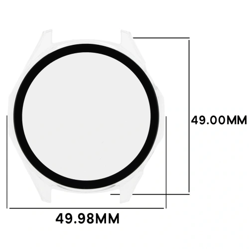 Etui ze szkłem do zegarka Bizon Case+Glass Watch do Huawei Watch GT6 46mm przeźroczyste