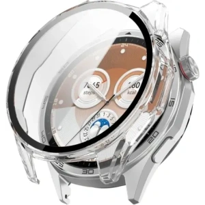 Etui ze szkłem do zegarka Bizon Case+Glass Watch do Huawei Watch GT6 46mm przeźroczyste