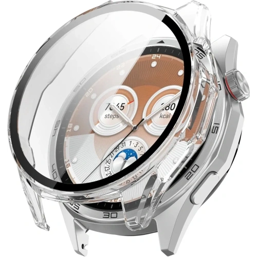 Etui ze szkłem do zegarka Bizon Case+Glass Watch do Huawei Watch GT6 46mm przeźroczyste