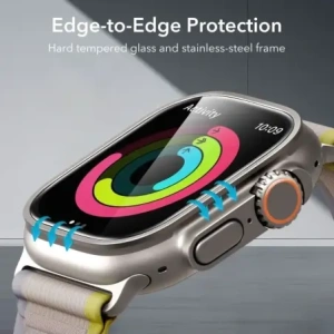 Szkło hartowane ESR Armorite Tempered Glass do Apple Watch Ultra 1 / 2 / 3 49mm Titanium [2 PACK]