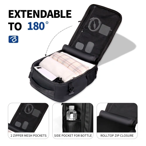 Plecak Tech-Protect Defender S50 Ryanair & Wizzair Travel Laptop Cabin Backpack 20L 40x20x25 Black