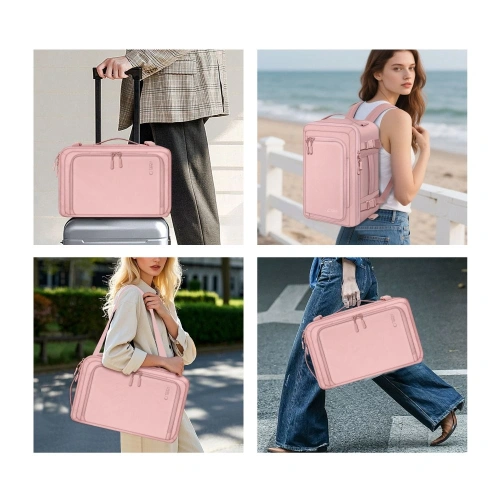 Plecak Tech-Protect Defender S50 Ryanair & Wizzair Travel Laptop Cabin Backpack 20L 40x20x25 Dusty Pink