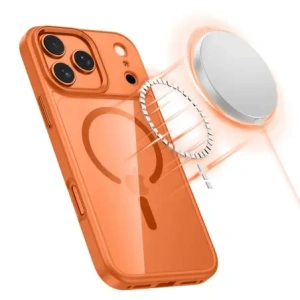 Etui Tech-Protect MagMat MagSafe do Apple iPhone 17 Pro Cosmic Orange/clear