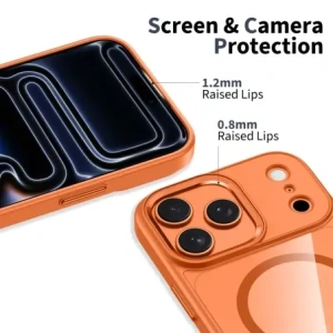 Etui Tech-Protect MagMat MagSafe do Apple iPhone 17 Pro Cosmic Orange/clear