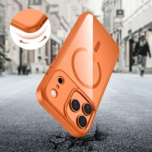 Etui Tech-Protect MagMat MagSafe do Apple iPhone 17 Pro Cosmic Orange/clear