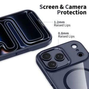 Etui Tech-Protect MagMat MagSafe do Apple iPhone 17 Pro Deep Blue/clear