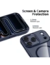 Etui Tech-Protect MagMat MagSafe do Apple iPhone 17 Pro Deep Blue/clear