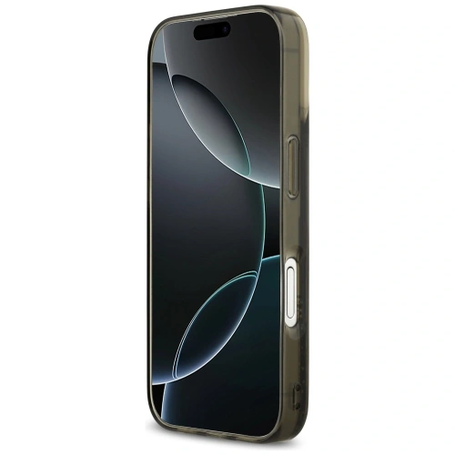 Etui Karl Lagerfeld Liquid Glitter Choupette Logo MagSafe do Apple iPhone 17 czarny