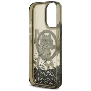Etui Karl Lagerfeld Liquid Glitter Choupette Logo MagSafe do Apple iPhone 17 czarny