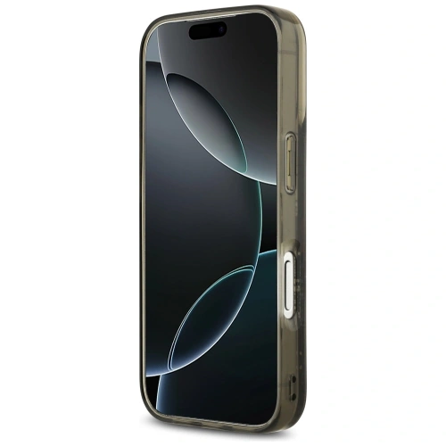 Etui Karl Lagerfeld Liquid Glitter Choupette Logo MagSafe do Apple iPhone 17 Pro czarny