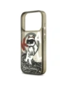 Etui Karl Lagerfeld Liquid Glitter Choupette Logo MagSafe do Apple iPhone 17 Pro czarny