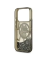 Etui Karl Lagerfeld Liquid Glitter Choupette Logo MagSafe do Apple iPhone 17 Pro czarny