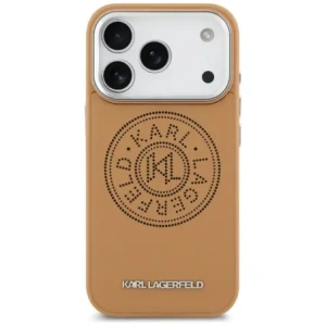 Etui Karl Lagerfeld Point & Metal Logo MagSafe do Apple iPhone 17 Pro brązowy