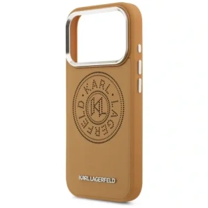 Etui Karl Lagerfeld Point & Metal Logo MagSafe do Apple iPhone 17 Pro brązowy