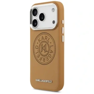 Etui Karl Lagerfeld Point & Metal Logo MagSafe do Apple iPhone 17 Pro Max brązowy