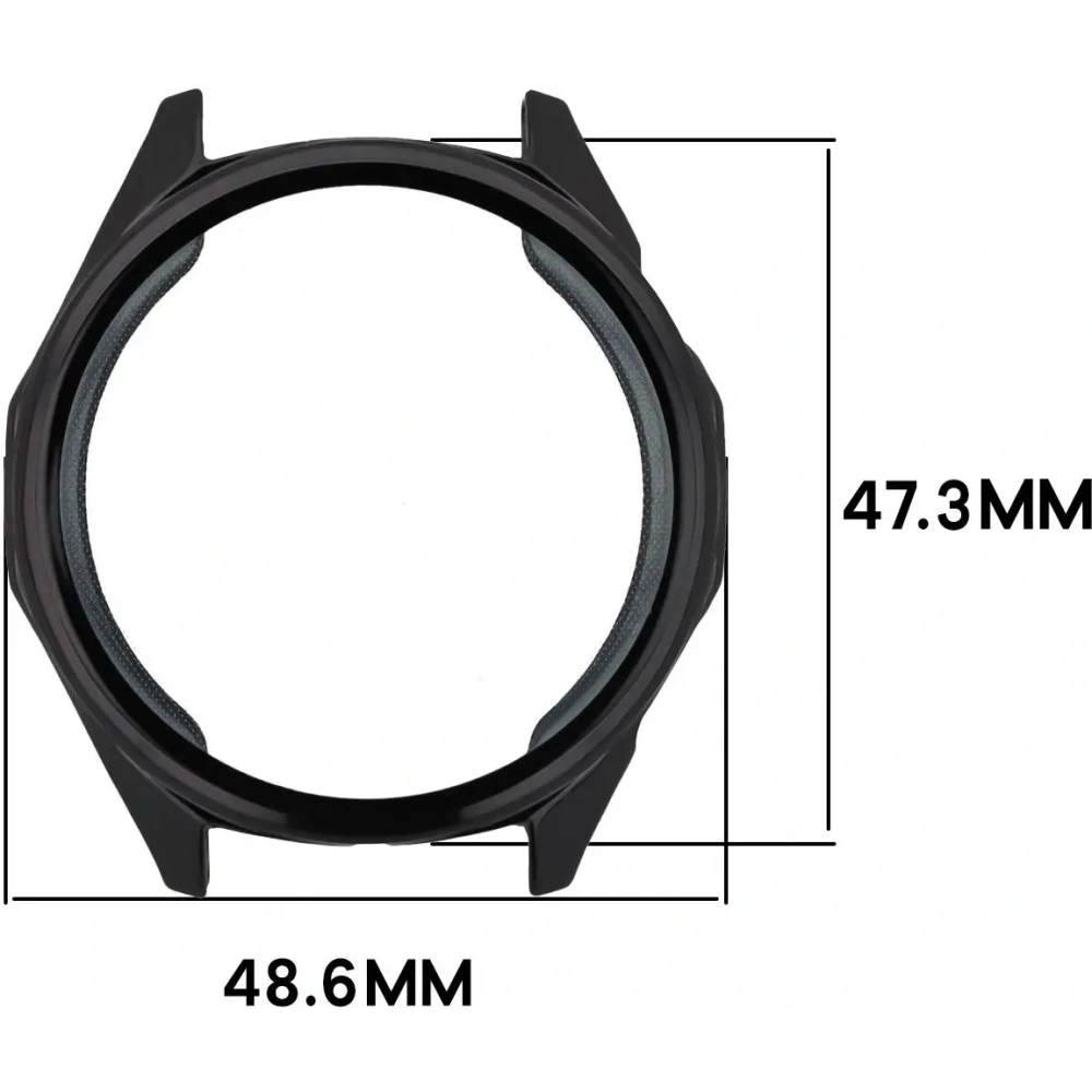 Etui z osłoną ekranu Bizon Case Watch Felipe do Huawei Watch GT6 46mm czarne