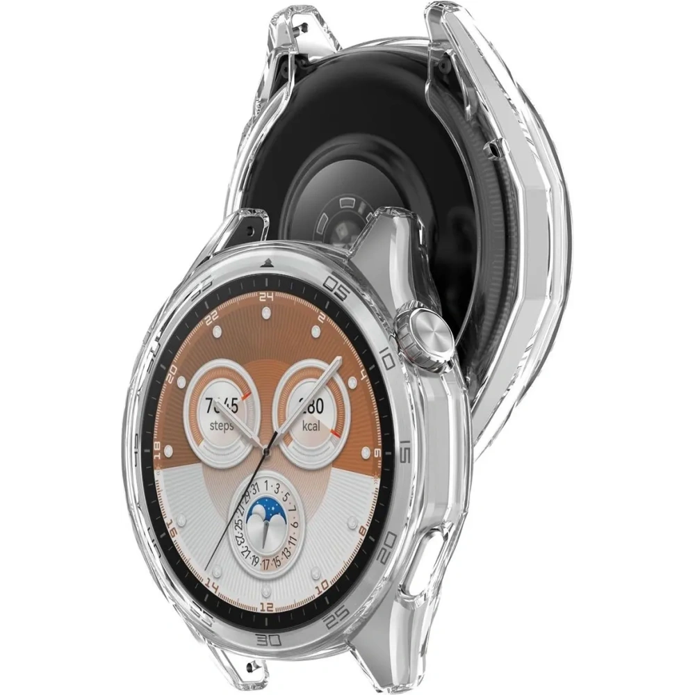 Etui z osłoną ekranu Bizon Case Watch Felipe do Huawei Watch GT6 46mm przezroczyste