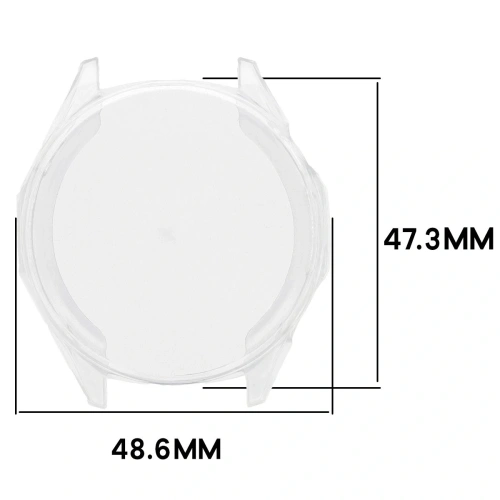 Etui z osłoną ekranu Bizon Case Watch Felipe do Huawei Watch GT6 46mm przezroczyste