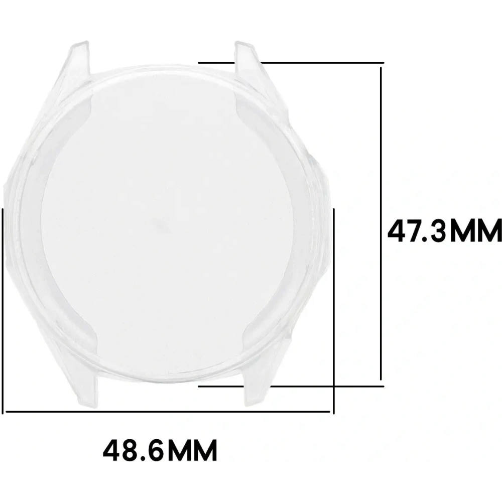 Etui z osłoną ekranu Bizon Case Watch Felipe do Huawei Watch GT6 46mm przezroczyste