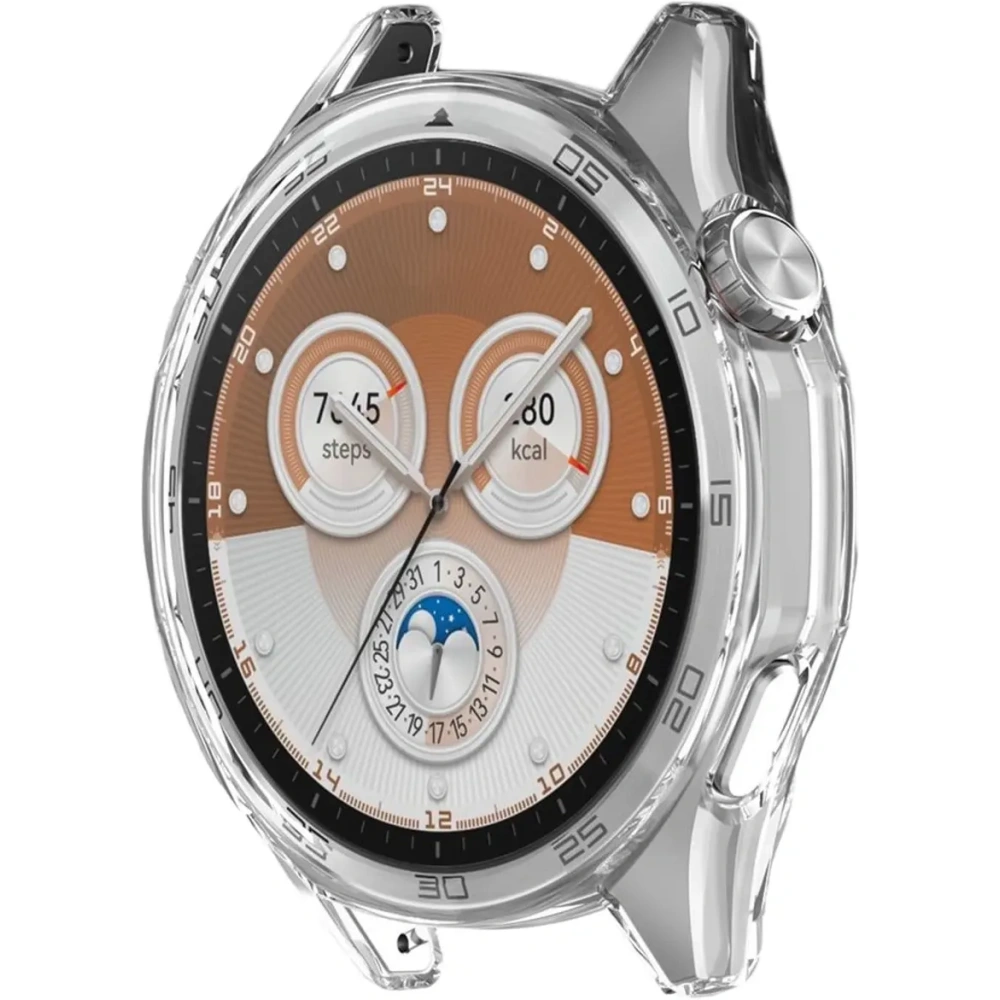 Etui z osłoną ekranu Bizon Case Watch Felipe do Huawei Watch GT6 46mm przezroczyste