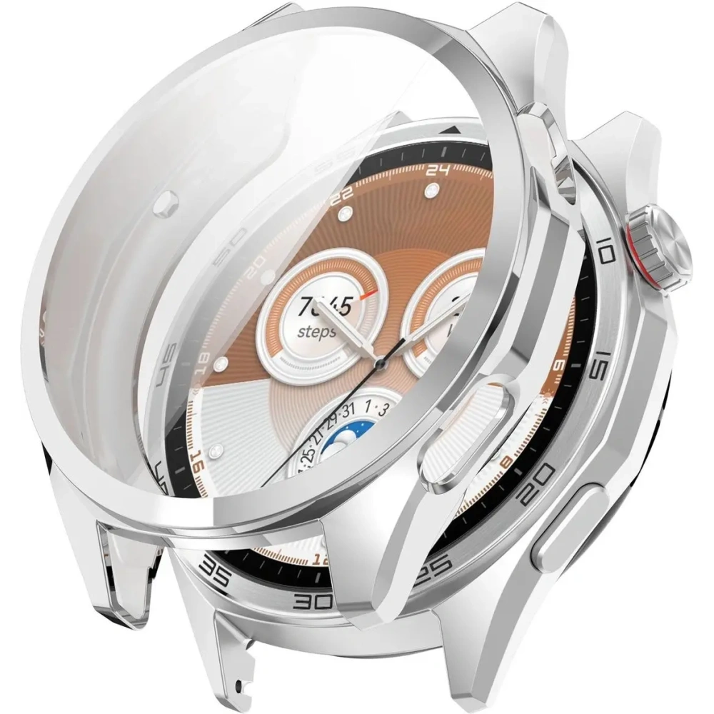 Etui z osłoną ekranu Bizon Case Watch Felipe do Huawei Watch GT6 46mm srebrne
