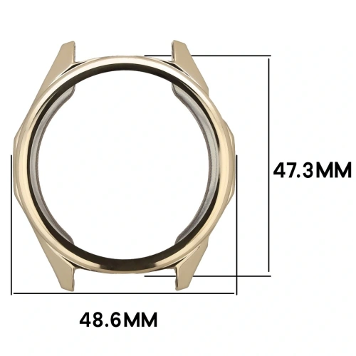 Etui z osłoną ekranu Bizon Case Watch Felipe do Huawei Watch GT6 46mm złote