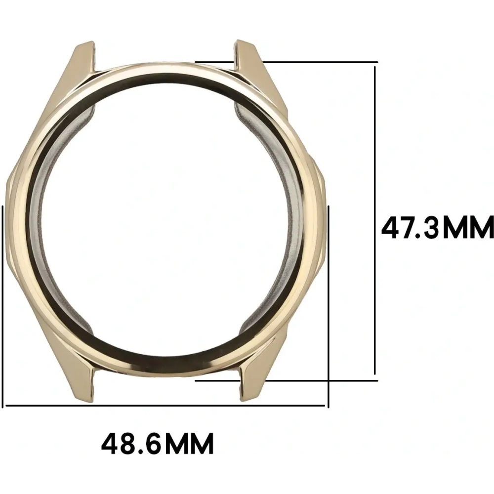 Etui z osłoną ekranu Bizon Case Watch Felipe do Huawei Watch GT6 46mm złote