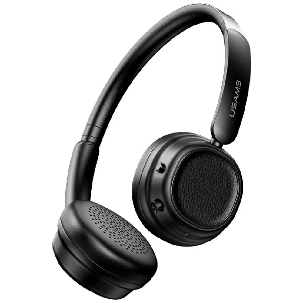 Bezprzewodowe słuchawki nauszne USAMS SR01 Bluetooth 5.3 ANC czarny