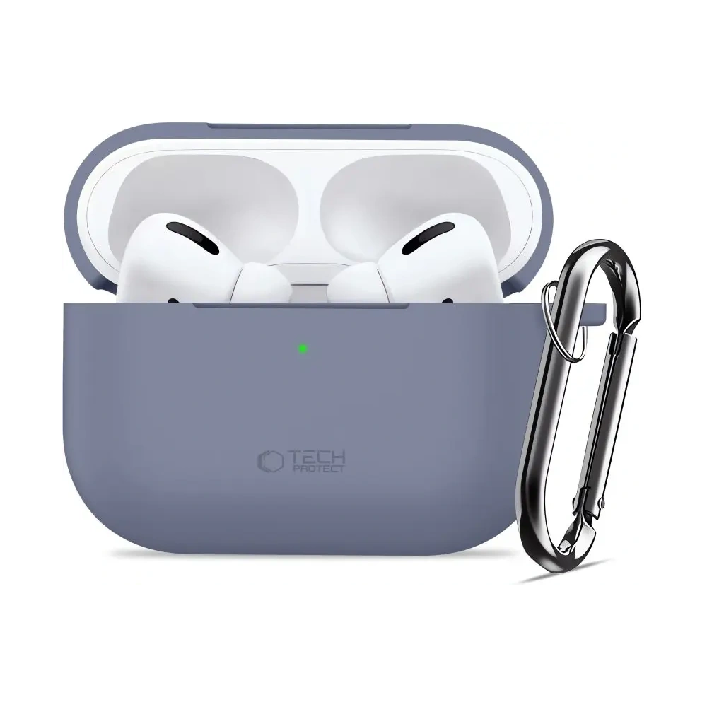 Etui Tech-Protect Silicone Hook do Apple AirPods Pro 3 Baby Blue