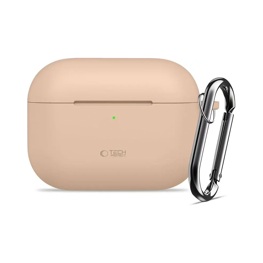 Etui Tech-Protect Silicone Hook do Apple AirPods Pro 3 Caffe Latte