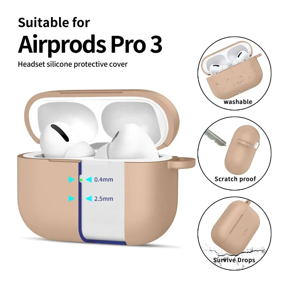Etui Tech-Protect Silicone Hook do Apple AirPods Pro 3 Caffe Latte