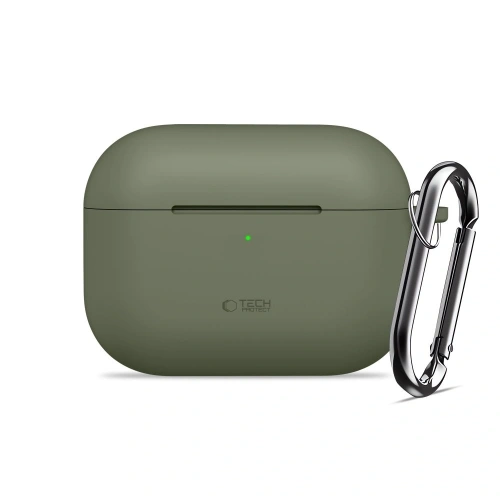 Etui Tech-Protect Silicone Hook do Apple AirPods Pro 3 Olive Green