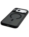 Etui z pierścieniem magnetycznym Bizon Case MatteO do do Apple iPhone 17 Pro Max przydymione-czarne