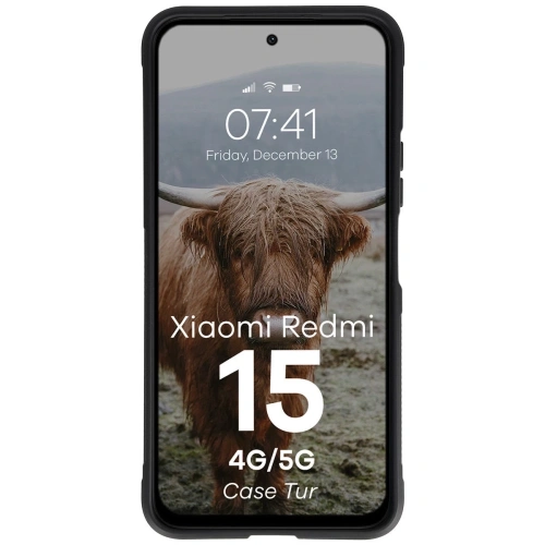 Pancerne etui Bizon Case Tur do Xiaomi Redmi 15 4G / 5G czarne